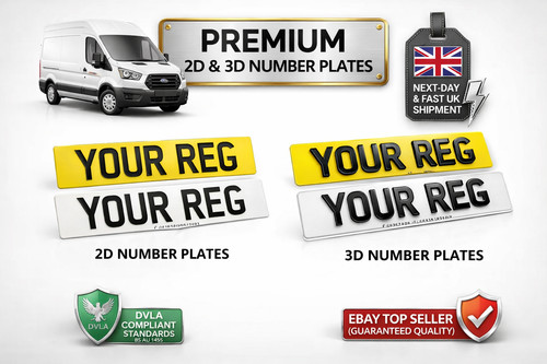 Number plates premium 2d - number, 2d/3d