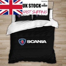 SCANIA Print Duvet Quilt Cover Pillowcases Bedding Set Single Double All UK Size