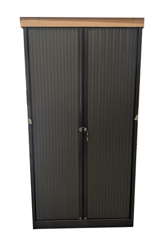 Bisley black tall tambour - 1.9m,