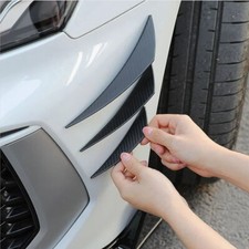 6x Carbon Fiber Car Front Bumper Canard Diffuser Lip Splitter Fins Accessories