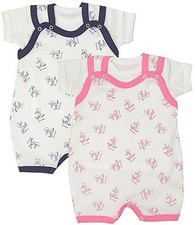 BabyPrem Cotton Baby Boys Girls Summer Clothes T-shirt & Dungarees Romper 0-3m 
