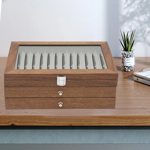 Walnut wood pen display - pen,