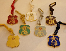 SEVEN VINTAGE ROWING CLUB SPORTS ENAMEL BADGES HENLEY ROYAL REGATTA 2000 - 2006