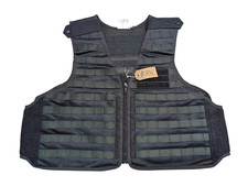 NEW Aegis Ex Police Issue Black Tactical MOLLE Vest Size 46-48" Chest #703