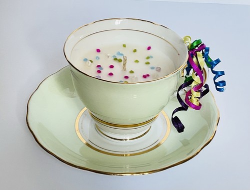 Vintage teacup candle - vintage,