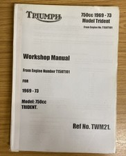 TRIUMPH TRIDENT T150 WORKSHOP