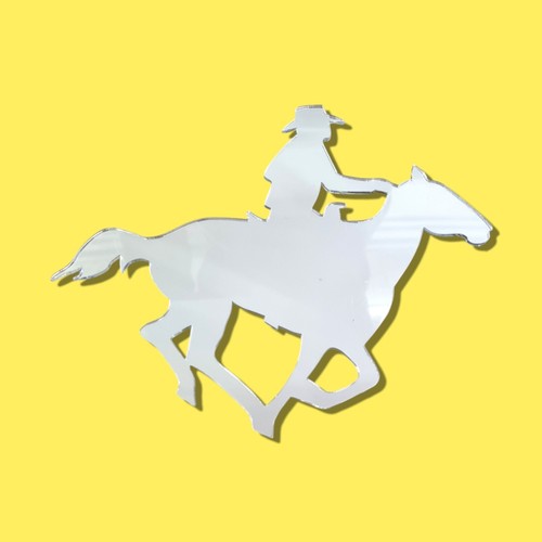Cowboy horse shaped - cowboy, on