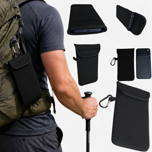 Rugged neoprene phone pouch - neoprene,