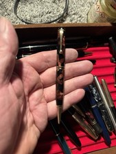 1930s Parker Duofold Senior Deluxe Burgundy Marble Mechanical Pencil