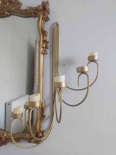 Goth candle holder gold wall - holder,
