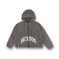 Cole Buxton Washed Black Arch Logo Oversized Zip Hoodie | Size XL RRP £195
