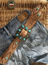 Western Tan Studded Leather