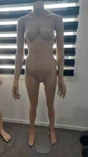 Female Plastic Headless Display Mannequin – Fleshtone Including Stand