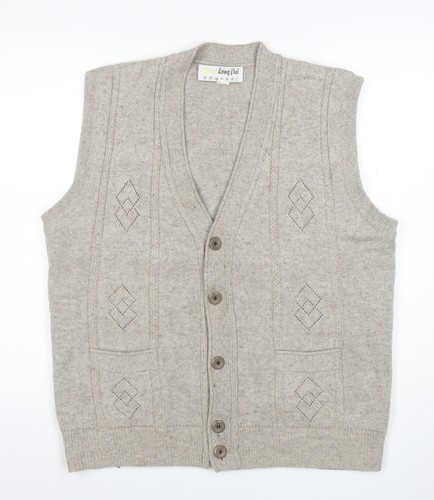Long dai men beige - men's, wool