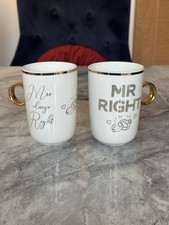 Mr and Mrs Right Mugs
