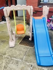 Kids Slide Swing Set Climber Toy Toddler Slider Indoor Outdoor Playground Garden