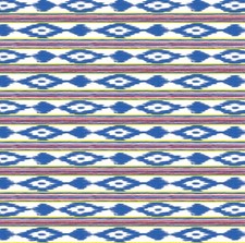 Ikat Stripe Azure PVC Vinyl Wipe Clean Oilcloth Tablecloth