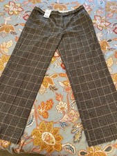 New Next Ladies Check Plaid Trousers  Wide Leg Size 18 Regular RRP £39