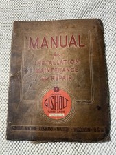 GISHOLT MACHINE OPERATOR SERVICE MANUAL REPAIR PARTS LIST 3 TURRET LATHE 1943