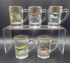 5 x Miniature Glass Tankards