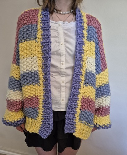 Hand knitted cardigan super - cardigan,