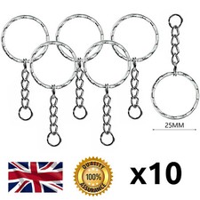 10pcs Silver Keyring Blanks
