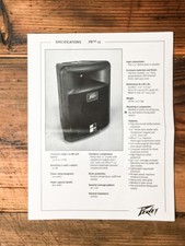 Peavey PR 12 Speaker Spec