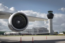 View of Airbus A380 Jet Engine