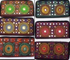 Woman Evening FUNKY EMBROIDERY MIRROR TRAVEL FESTIVAL UNUSUAL Clutch BAG