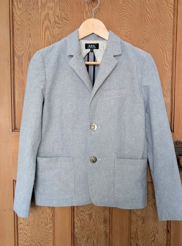 Apc cotton blazer medium - blazer, blue
