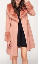 Shawl Collar Faux Fur Coat