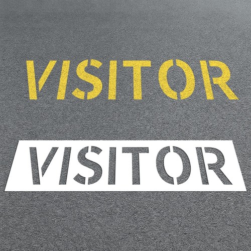 16x62 inch visitor stencil - inch,