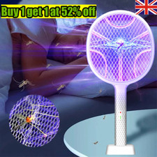 Electric Fly Zapper Mosquito 2in1 Insect Swatter Racket Bat for Bugs Wasp Killer