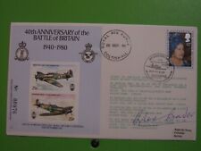 COVER FDC RAF 40th ANNIVERSARY BATTLE OF BRITAIN SIGNED DOUGLAS BADER