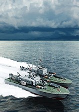 HMS BRAVE SWORDSMAN  & BRAVE BOARDERER -  LIMITED EDITION ART (25) 