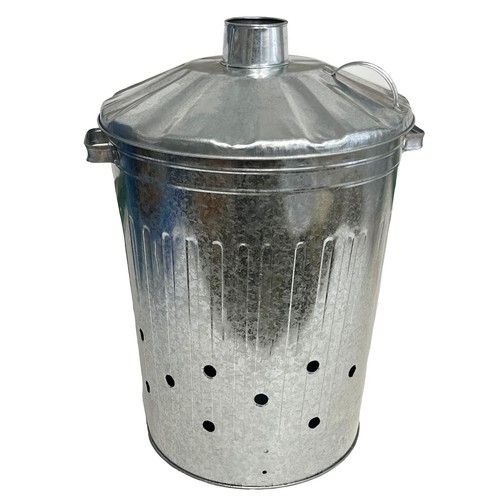 Large galvanised incinerator - galvanised,