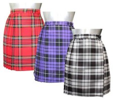 Womens tartan pleated wrap - tartan,