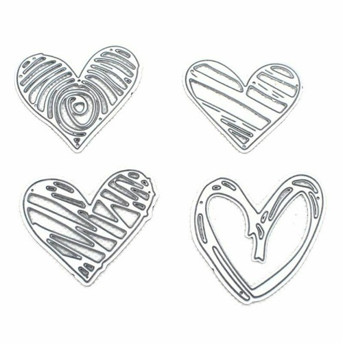 Offer scribble hearts metal - ,