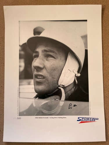 Stirling moss signed photo - signed, xl