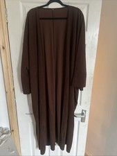 Dark Brown Ribbed Kimono Size