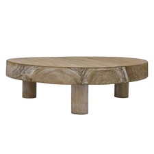 Low Round Table, Natural Wood