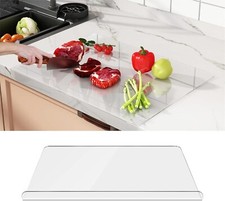 Clear Acrylic Cutting Chopping Board Lip Non Slip Worktop Protector LARGE 42x32