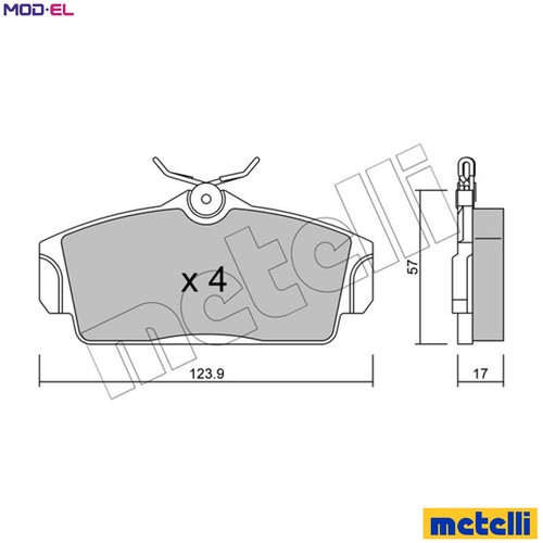 Brake pad set - disc,