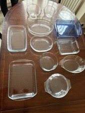 Job Lot x12 Glass Baking Dishes Cookware Pyrex/Simax/Pasabahce Borcam VGC