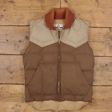 Vintage Pacific Trail Outdoor Gilet M 80s Down Puffer Vest USA Made Brown