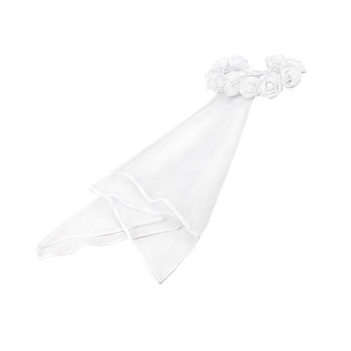 Bride rose decor veil - bride,