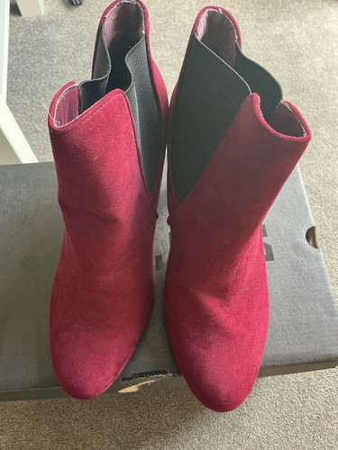 Never used burgundy faux suede