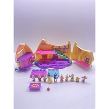 Polly Pocket - Snow White's Cottage - Playset Toy Seven Dwarfs All Figures