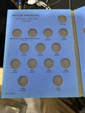 Whitman Farthing folder no. 9675 with 4 coins only.Used good condition.
