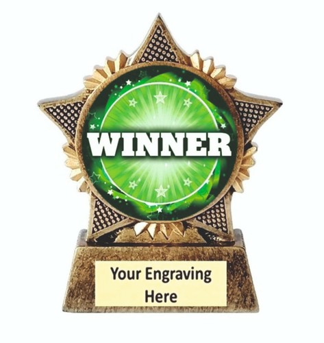 Winner trophy star award 90mm - winner,